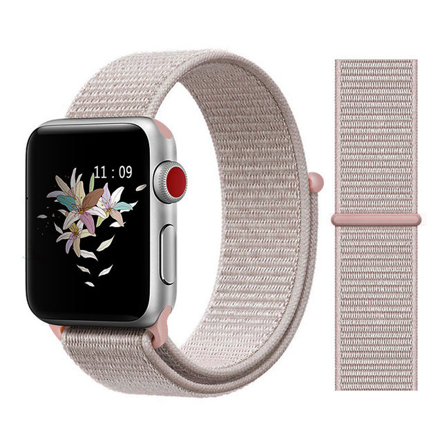Sport Loop Strap For Apple watch band 42mm 38mm correa 5 4 44mm 40mm Iwatch series 3 2 Watchband bracelet breathable Accessories