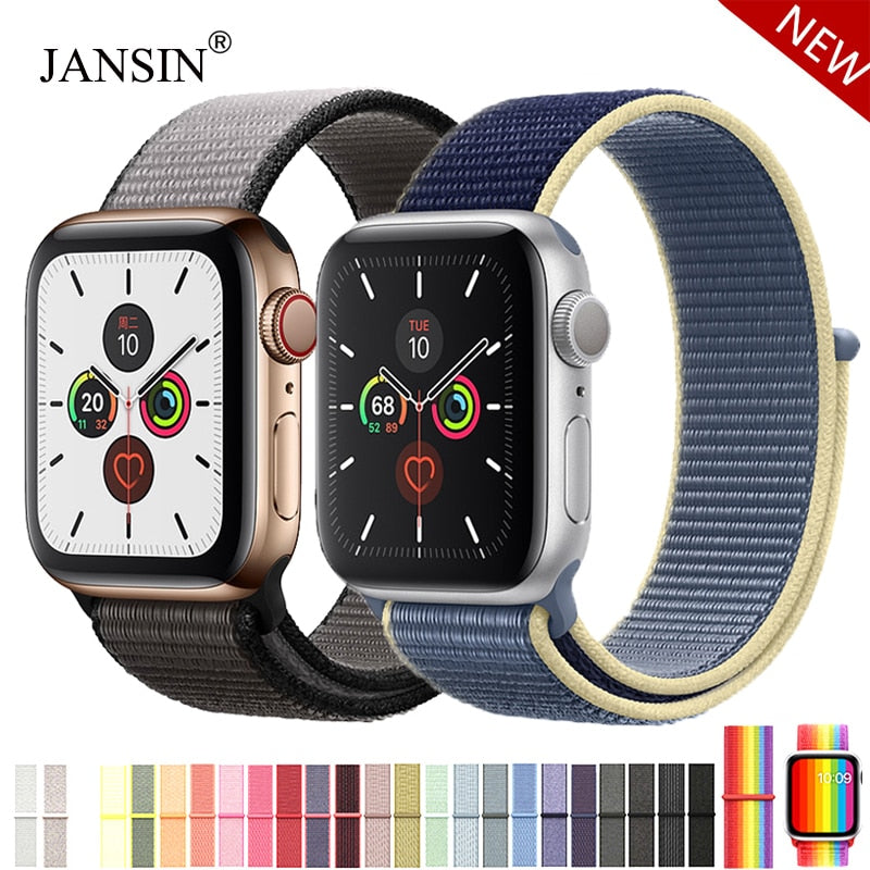 strap For Apple Watch Series 5 4 40mm 44mm Bracelet Nylon Wristband Sport Loop band iwatch series 3/2/1 38mm 42mm Accessories