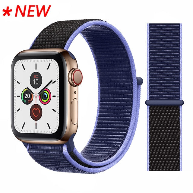 strap For Apple Watch Series 5 4 40mm 44mm Bracelet Nylon Wristband Sport Loop band iwatch series 3/2/1 38mm 42mm Accessories