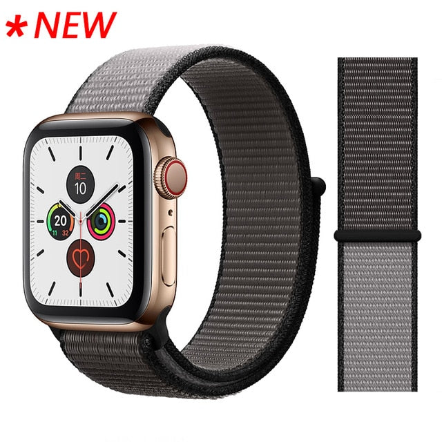 strap For Apple Watch Series 5 4 40mm 44mm Bracelet Nylon Wristband Sport Loop band iwatch series 3/2/1 38mm 42mm Accessories