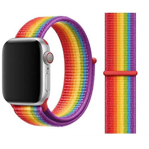 strap For Apple Watch Series 5 4 40mm 44mm Bracelet Nylon Wristband Sport Loop band iwatch series 3/2/1 38mm 42mm Accessories
