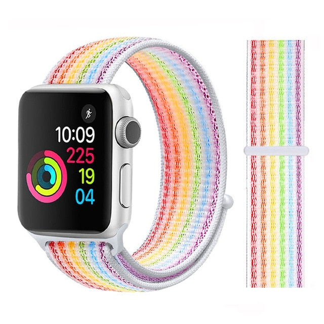 strap For Apple Watch Series 5 4 40mm 44mm Bracelet Nylon Wristband Sport Loop band iwatch series 3/2/1 38mm 42mm Accessories