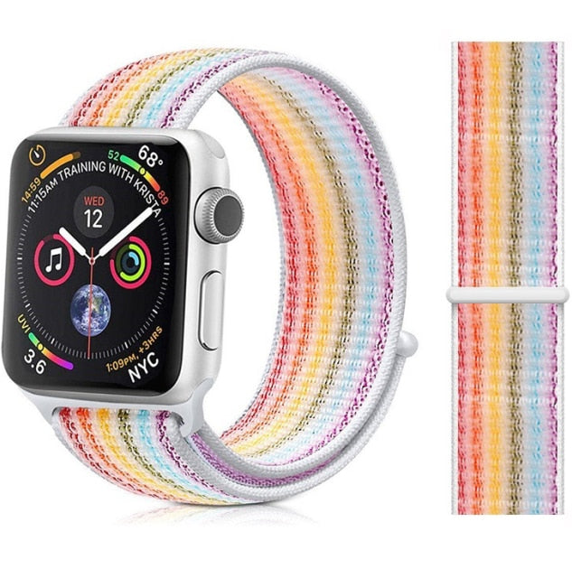 Strap For Apple Watch band 5 44 mm 40mm 42mm 38 mm iwatch Series 3 2 1 Nylon Sport Loop watchband Bracelet apple watch 5 4 band