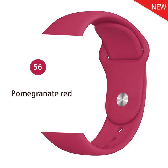 Strap For Apple Watch band 38mm 42mm iWatch 4 band 44mm 40mm Sport Silicone belt Bracelet Apple watch 5 4 3 2 strap Accessories