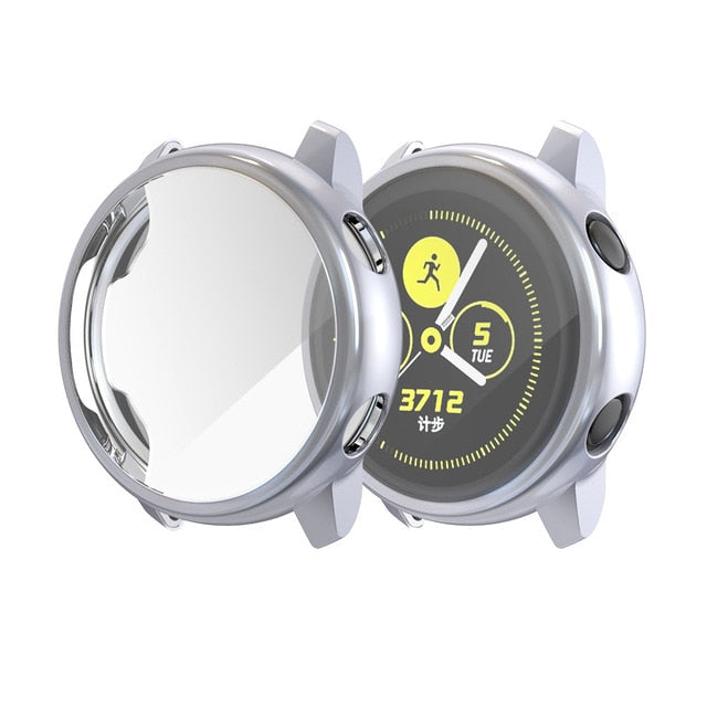 for Galaxy Watch active case Samsung galaxy watch active 2 44mm 40mm bumper Protector HD Full coverage Screen Protection case