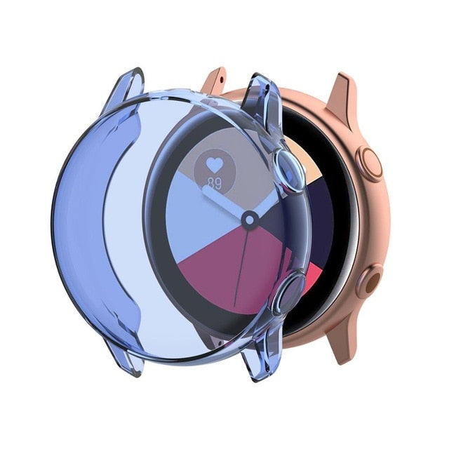 for Galaxy Watch active case Samsung galaxy watch active 2 44mm 40mm bumper Protector HD Full coverage Screen Protection case