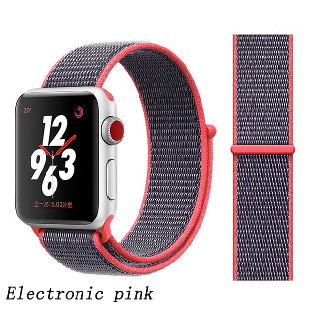 Strap For Apple Watch band 44mm/40mm Sport loop iwatch band 5 42mm 38mm correa pulseira apple watch 5 3 4 band nylon watchband