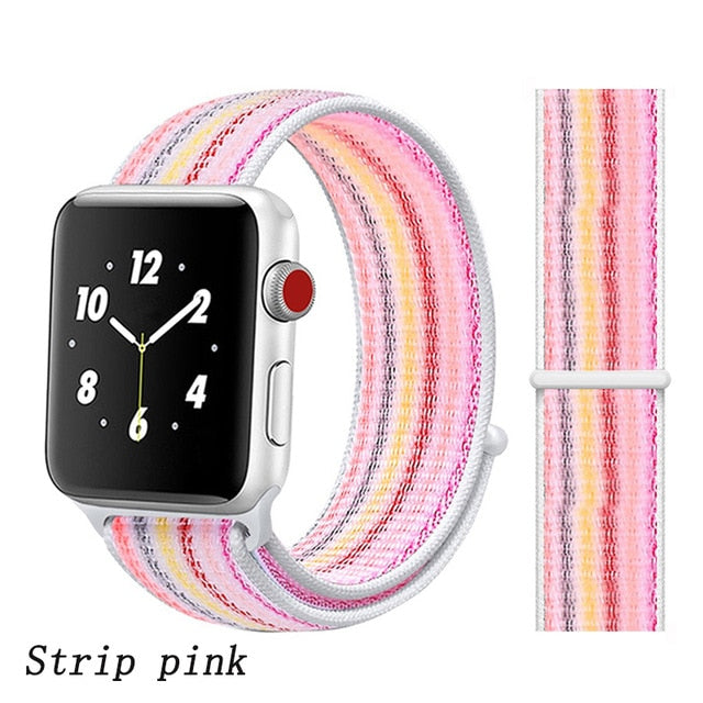 Strap For Apple Watch band 44mm/40mm Sport loop iwatch band 5 42mm 38mm correa pulseira apple watch 5 3 4 band nylon watchband
