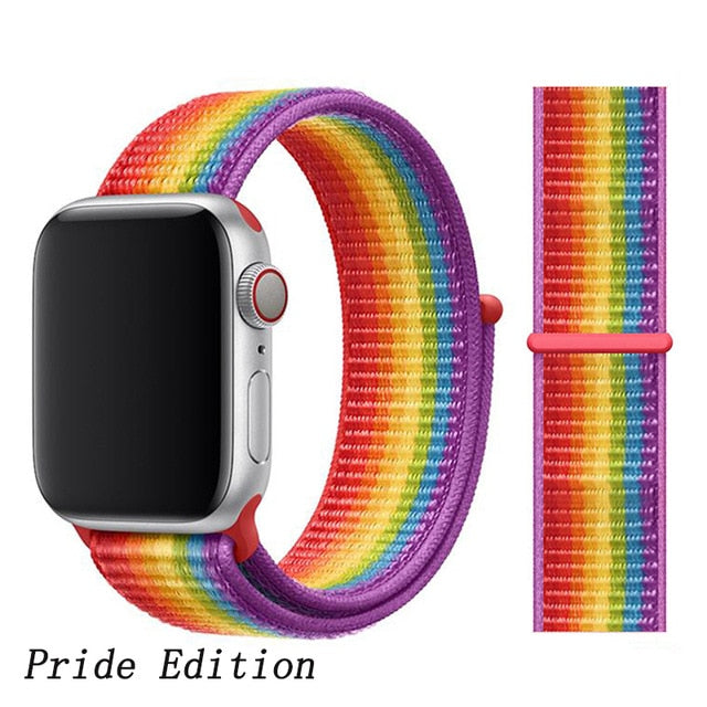 Strap For Apple Watch band 44mm/40mm Sport loop iwatch band 5 42mm 38mm correa pulseira apple watch 5 3 4 band nylon watchband