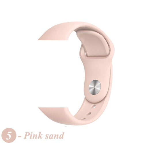 Strap For Apple Watch band 38mm 42mm iWatch 4 band 44mm 40mm Sport Silicone soft Bracelet correa Apple watch 5 4 3 2 Accessories