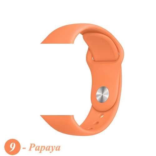 Strap For Apple Watch band 38mm 42mm iWatch 4 band 44mm 40mm Sport Silicone soft Bracelet correa Apple watch 5 4 3 2 Accessories