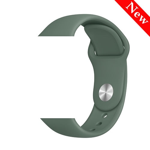 Strap For Apple Watch band 38mm 42mm iWatch 4 band 44mm 40mm Sport Silicone soft Bracelet correa Apple watch 5 4 3 2 Accessories