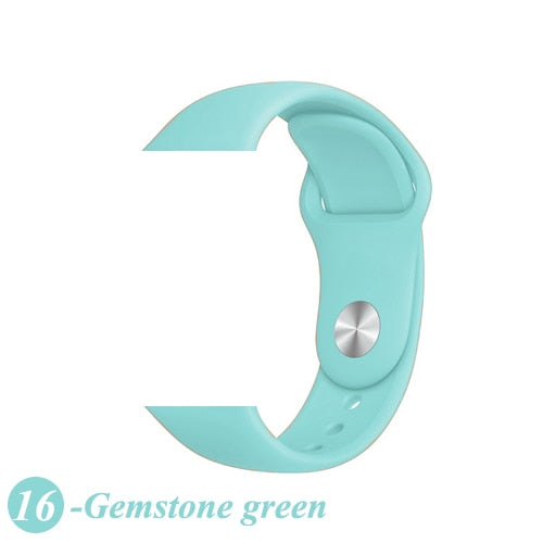 Strap For Apple Watch band 38mm 42mm iWatch 4 band 44mm 40mm Sport Silicone soft Bracelet correa Apple watch 5 4 3 2 Accessories