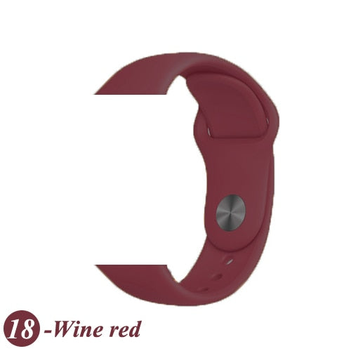 Strap For Apple Watch band 38mm 42mm iWatch 4 band 44mm 40mm Sport Silicone soft Bracelet correa Apple watch 5 4 3 2 Accessories