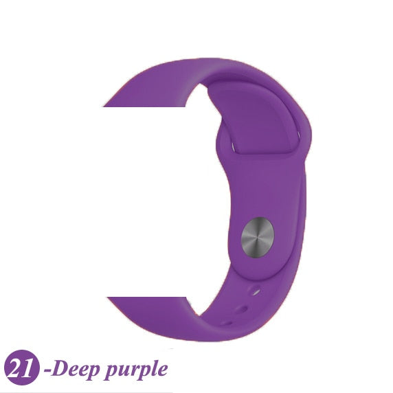 Strap For Apple Watch band 38mm 42mm iWatch 4 band 44mm 40mm Sport Silicone soft Bracelet correa Apple watch 5 4 3 2 Accessories