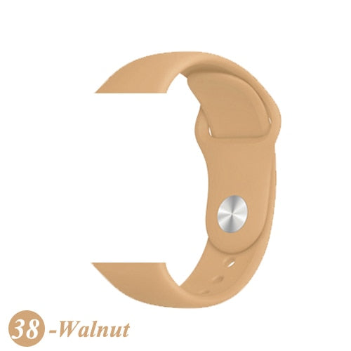 Strap For Apple Watch band 38mm 42mm iWatch 4 band 44mm 40mm Sport Silicone soft Bracelet correa Apple watch 5 4 3 2 Accessories