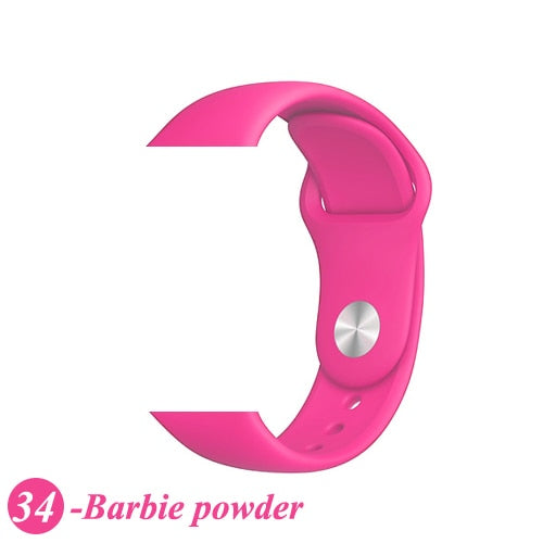 Strap For Apple Watch band 38mm 42mm iWatch 4 band 44mm 40mm Sport Silicone soft Bracelet correa Apple watch 5 4 3 2 Accessories