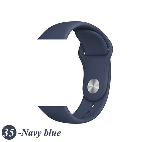 Strap For Apple Watch band 38mm 42mm iWatch 4 band 44mm 40mm Sport Silicone soft Bracelet correa Apple watch 5 4 3 2 Accessories