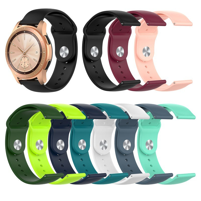 18mm 20mm 22mm Silicone Watchband for Samsung Galaxy Watch 42mm 46mm Active2 40mm 44mm Gear S2 S3 Strap Band Bracelet Active 2