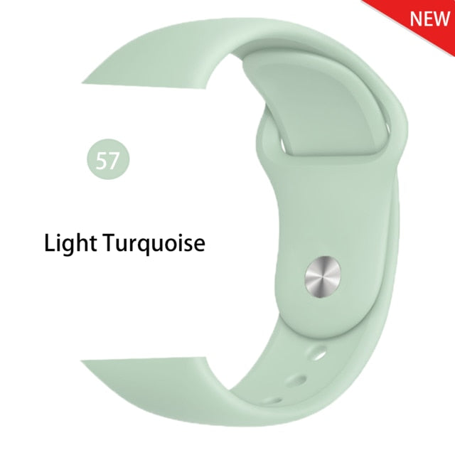 Strap For Apple Watch band 38mm 42mm iWatch 4 band 44mm 40mm Sport Silicone belt Bracelet Apple watch 5 4 3 2 strap Accessories