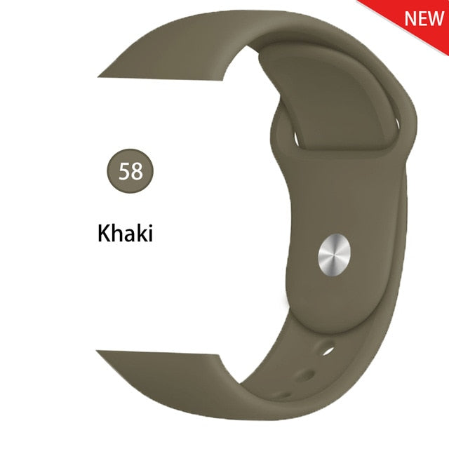 Strap For Apple Watch band 38mm 42mm iWatch 4 band 44mm 40mm Sport Silicone belt Bracelet Apple watch 5 4 3 2 strap Accessories