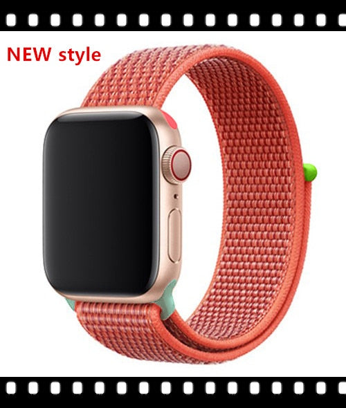 Nylon strap For Apple Watch band apple watch 5 4 3 2 44mm 40mm iWatch band 42mm 38mm correa Sport loop belt Bracelet Accessories