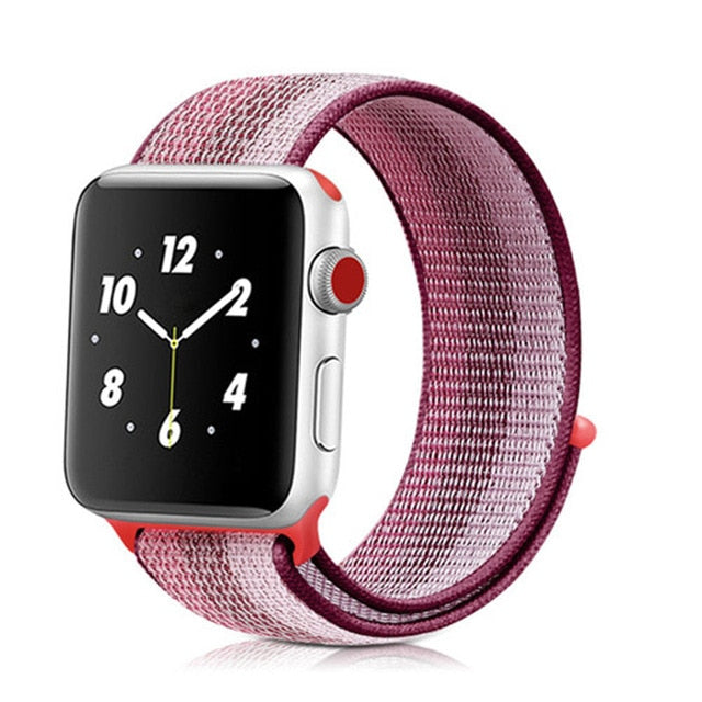 Nylon strap For Apple Watch band apple watch 5 4 3 2 44mm 40mm iWatch band 42mm 38mm correa Sport loop belt Bracelet Accessories