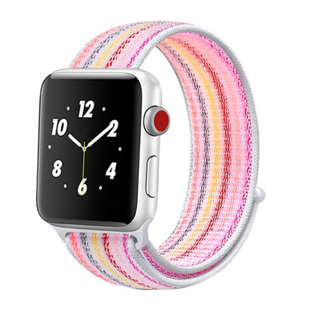 Nylon strap For Apple Watch band apple watch 5 4 3 2 44mm 40mm iWatch band 42mm 38mm correa Sport loop belt Bracelet Accessories