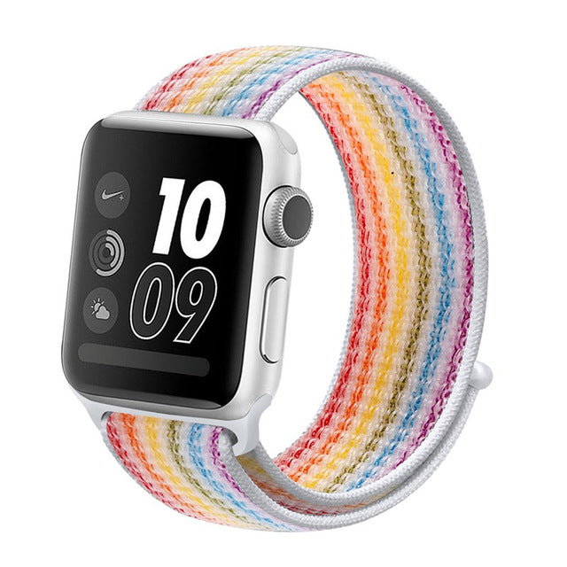 Nylon strap For Apple Watch band apple watch 5 4 3 2 44mm 40mm iWatch band 42mm 38mm correa Sport loop belt Bracelet Accessories