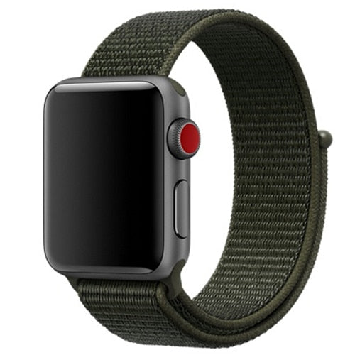 Nylon strap For Apple Watch band apple watch 5 4 3 2 44mm 40mm iWatch band 42mm 38mm correa Sport loop belt Bracelet Accessories