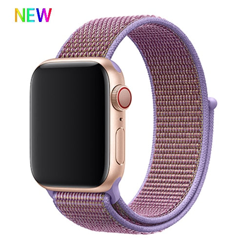 Nylon strap For Apple Watch band apple watch 5 4 3 2 44mm 40mm iWatch band 42mm 38mm correa Sport loop belt Bracelet Accessories