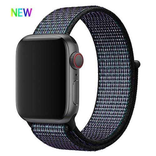 Nylon strap For Apple Watch band apple watch 5 4 3 2 44mm 40mm iWatch band 42mm 38mm correa Sport loop belt Bracelet Accessories