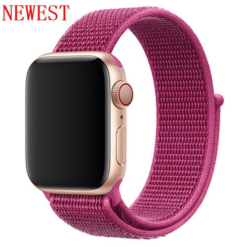 Nylon strap For Apple Watch band apple watch 5 4 3 2 44mm 40mm iWatch band 42mm 38mm correa Sport loop belt Bracelet Accessories
