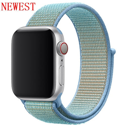 Nylon strap For Apple Watch band apple watch 5 4 3 2 44mm 40mm iWatch band 42mm 38mm correa Sport loop belt Bracelet Accessories