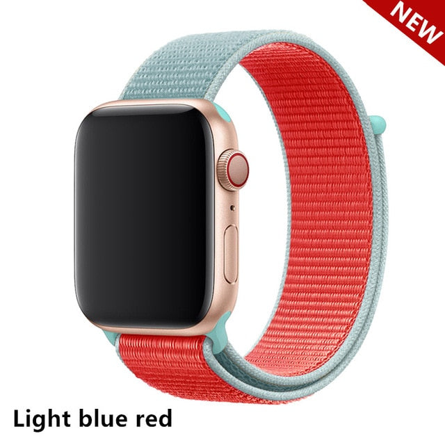 Nylon strap For Apple Watch band apple watch 5 4 3 2 44mm 40mm iWatch band 42mm 38mm correa Sport loop belt Bracelet Accessories