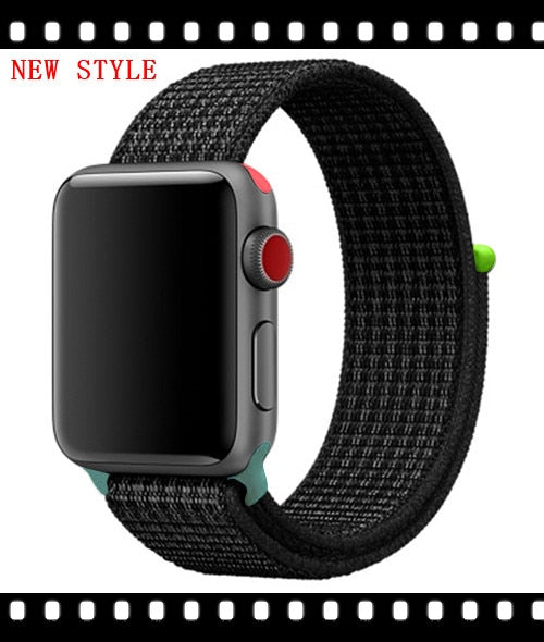 Nylon strap For Apple Watch band apple watch 5 4 3 2 44mm 40mm iWatch band 42mm 38mm correa Sport loop belt Bracelet Accessories