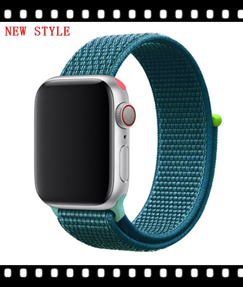 Nylon strap For Apple Watch band apple watch 5 4 3 2 44mm 40mm iWatch band 42mm 38mm correa Sport loop belt Bracelet Accessories