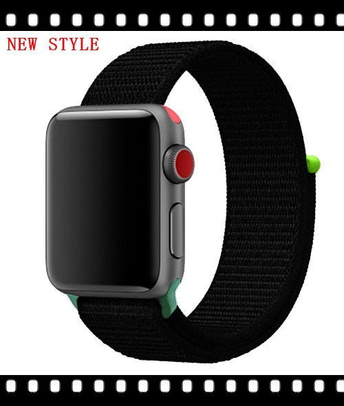 Nylon strap For Apple Watch band apple watch 5 4 3 2 44mm 40mm iWatch band 42mm 38mm correa Sport loop belt Bracelet Accessories