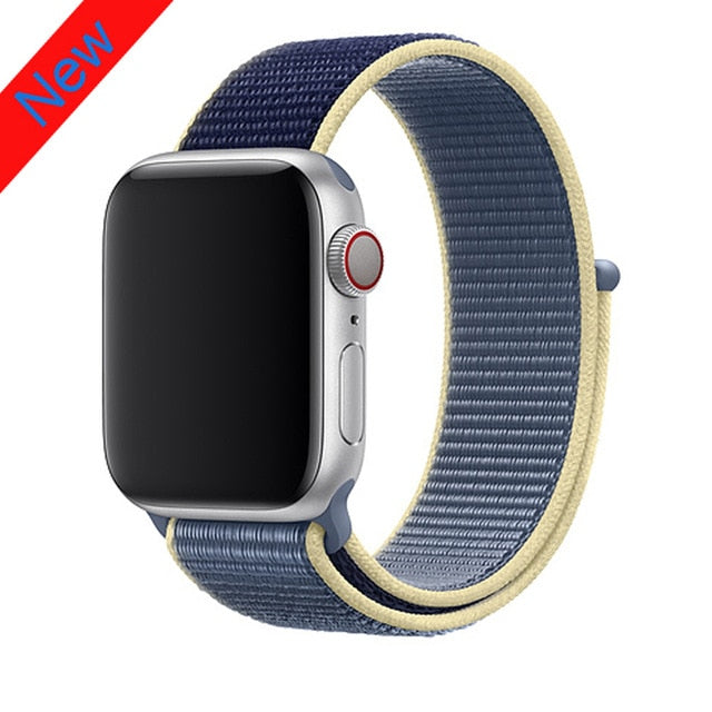 Nylon strap For Apple Watch band apple watch 5 4 3 2 44mm 40mm iWatch band 42mm 38mm correa Sport loop belt Bracelet Accessories