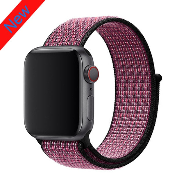 Nylon strap For Apple Watch band apple watch 5 4 3 2 44mm 40mm iWatch band 42mm 38mm correa Sport loop belt Bracelet Accessories