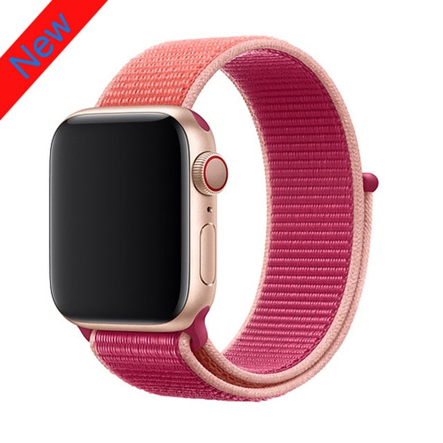 Nylon strap For Apple Watch band apple watch 5 4 3 2 44mm 40mm iWatch band 42mm 38mm correa Sport loop belt Bracelet Accessories