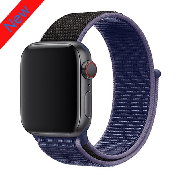 Nylon strap For Apple Watch band apple watch 5 4 3 2 44mm 40mm iWatch band 42mm 38mm correa Sport loop belt Bracelet Accessories