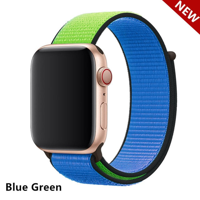 Nylon strap For Apple Watch band apple watch 5 4 3 2 44mm 40mm iWatch band 42mm 38mm correa Sport loop belt Bracelet Accessories