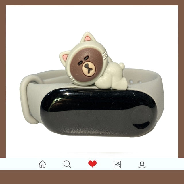 Cute band for miband 4 strap replacement silicone mi 4 band straps toy my band 3 strap for xiaomi miband 3/4 band accessories