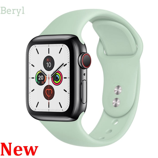 Strap For Apple Watch Band Correa iwatch 42mm 38mm 40mm bracelet Silicone Watchband Accessories 4 3 2 1 apple watch 5 band 44mm