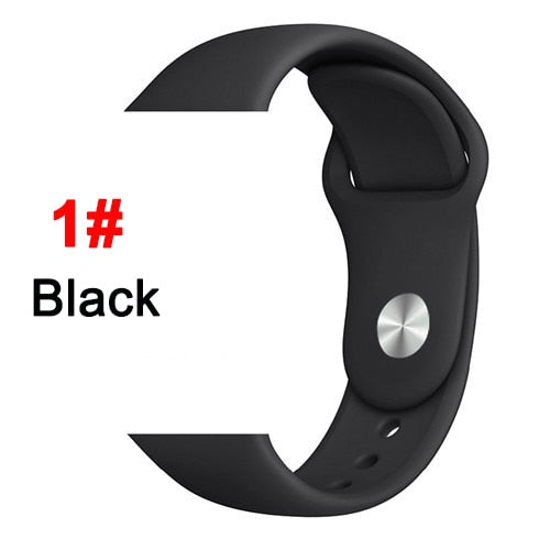 Silicone strap For Apple Watch band 44 mm/40mm iwatch Band 38mm 42mm Sport bracelet Rubber watchband for apple watch 5 4 3 2 1