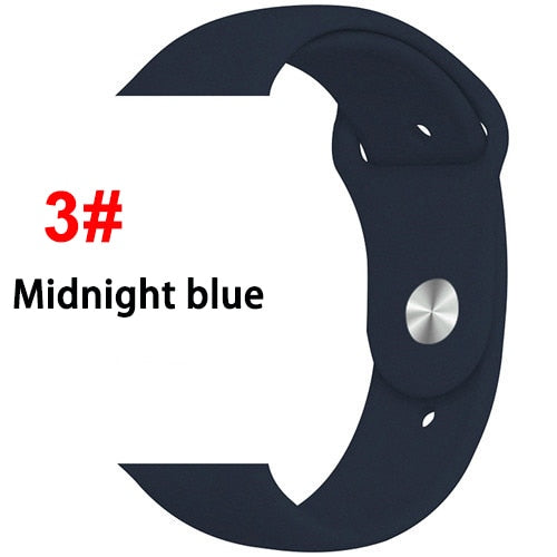 Silicone strap For Apple Watch band 44 mm/40mm iwatch Band 38mm 42mm Sport bracelet Rubber watchband for apple watch 5 4 3 2 1