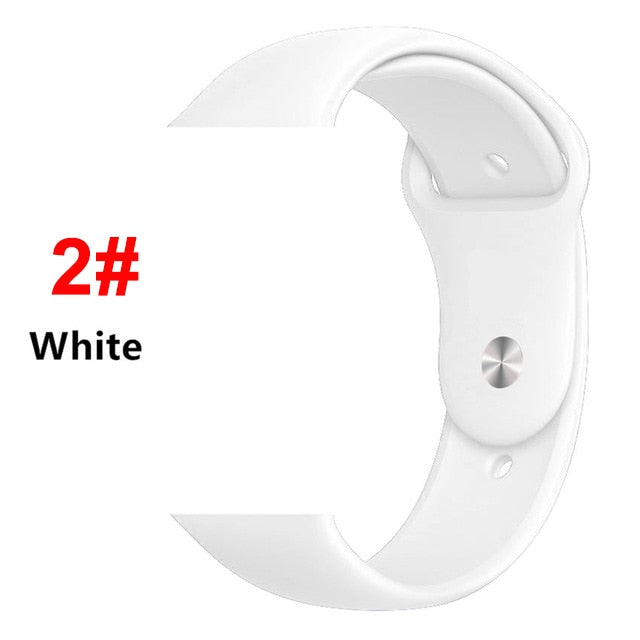 Silicone strap For Apple Watch band 44 mm/40mm iwatch Band 38mm 42mm Sport bracelet Rubber watchband for apple watch 5 4 3 2 1