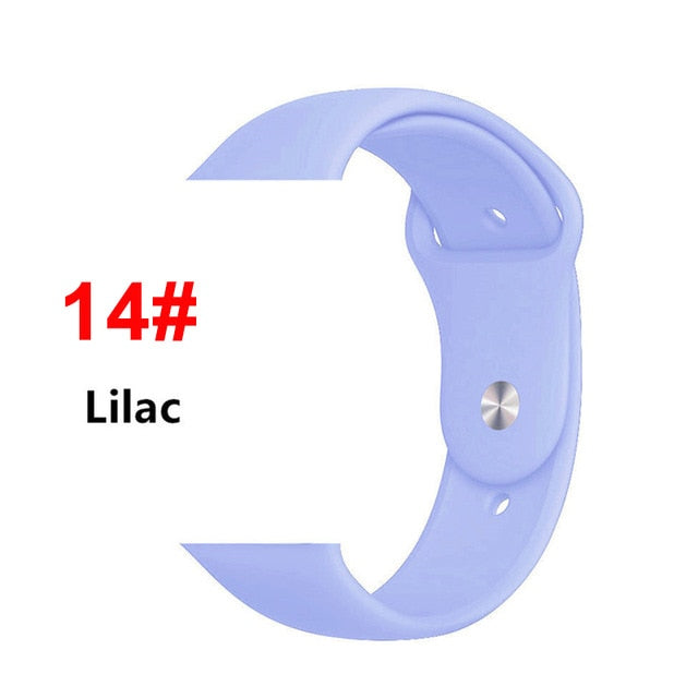 Silicone strap For Apple Watch band 44 mm/40mm iwatch Band 38mm 42mm Sport bracelet Rubber watchband for apple watch 5 4 3 2 1