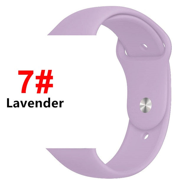 Silicone strap For Apple Watch band 44 mm/40mm iwatch Band 38mm 42mm Sport bracelet Rubber watchband for apple watch 5 4 3 2 1